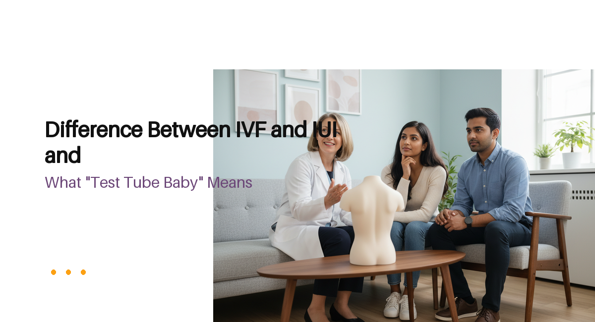 Fertility specialist explaining the difference between IVF and IUI to a couple
