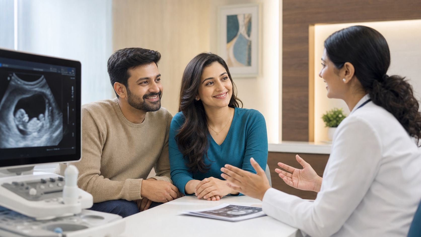 A couple consulting a fertility specialist